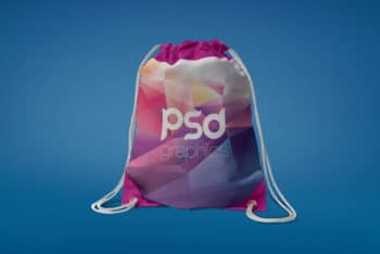 Drawstring Bag Mockup in PSD