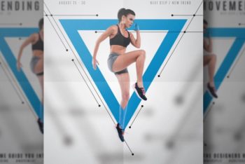 Free Customizable Fitness Flyer Mockup in PSD