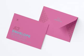 Free Download A7 Envelope Mockup in PSD