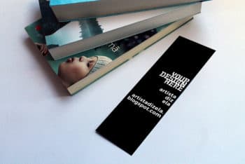 Free Promotional Bookmark Mockup in PSD