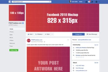 Free Facebook Page Mockup in PSD