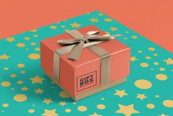 Fully Customizable Free Gift Box Mockup