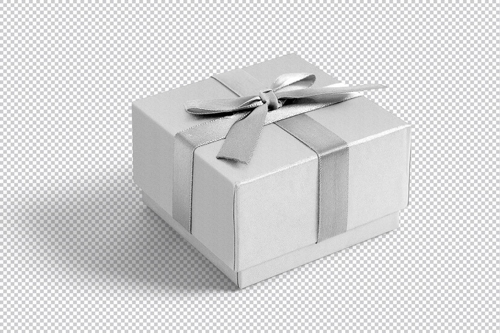 free gift box mockup