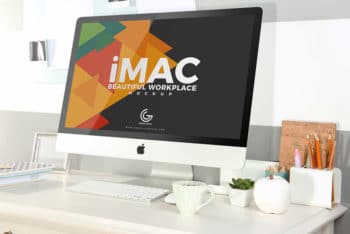 Free iMac Mockup in PSD