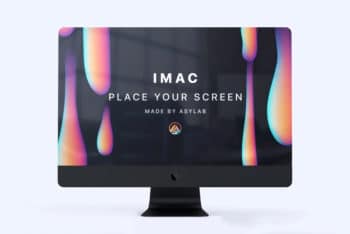 Free iMac Mockup in PSD