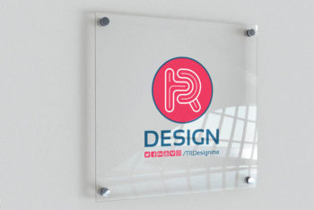 Free Indoor Signage Mockup in PSD