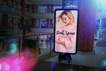 Free Instore Advertising Mockup in PSD