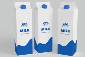 Free Milk Carton PSD Mockup