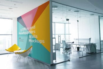 Free Office Wall Mockups in PSD