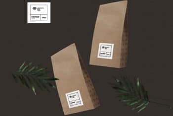 Free Organic Tea Pack Mockup in PSD