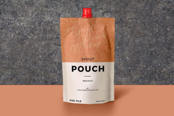 Free Spout Pouch Mockup in PSD