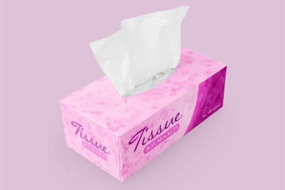 free tissue box mockup