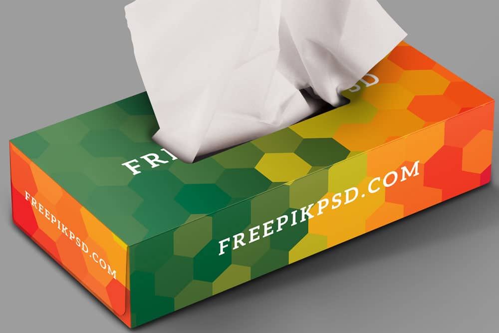 free tissue box psd mockup