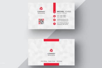 Free White Business Card Mockup
