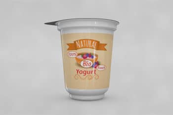 Free Yogurt Mockup in PSD