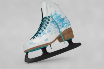 Free Customizable Ice Skates Mockup in PSD