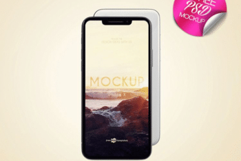 iPhone X PSd Mockup – A Complete Set of 3 Mockup Templates