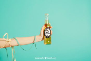 Free Party Concept Plus Beer Mockup