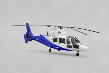 Free Realistic Helicopter Mockup in PSD