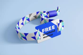 Free RFID Wristband Mockup