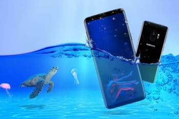 Underwater Samsung Galaxy S9 Mockup