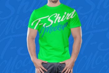 Half Sleeve Men T-shirt PSD Mockup – Vibrant Look & Customizable Features