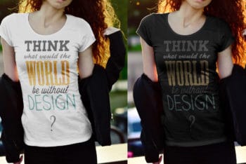 Female T-shirt PSD Mockup ( That Defines Ultimate Fashion Statement)