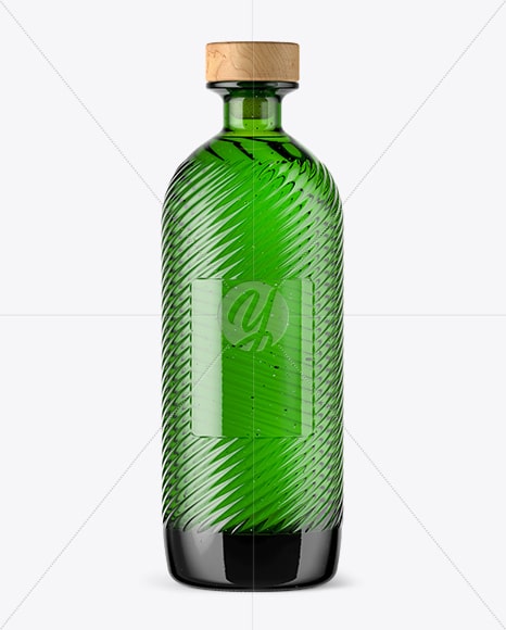 Green Bottle Plus Wooden Caps