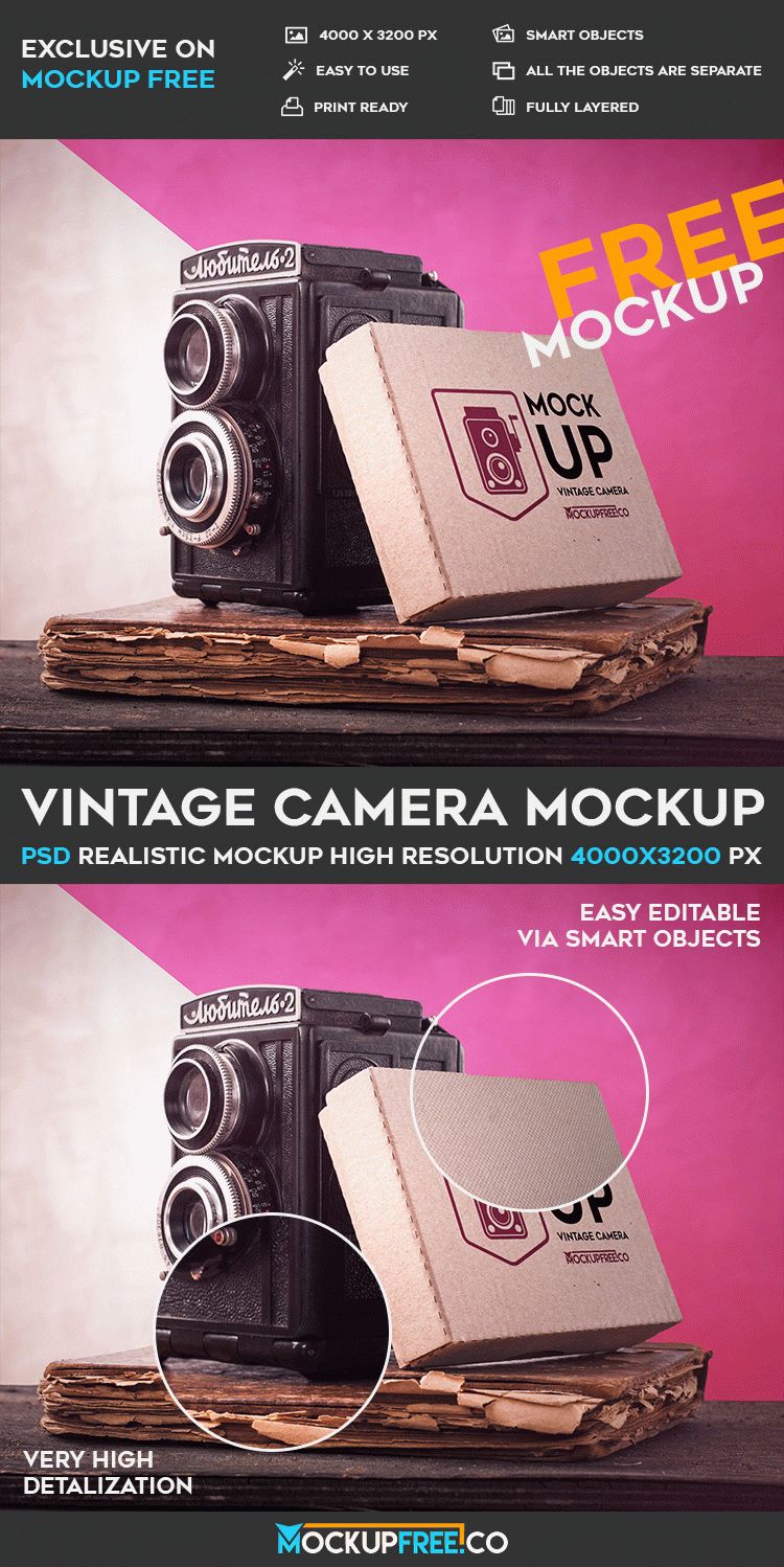 Vintage Camera Plus Box