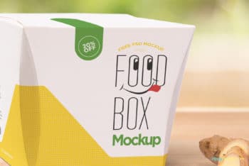 Lunch Box Package PSD Mockup for Photorealistic Presentation