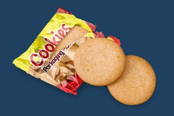 Free Cookie Packaging Mockup in PSD