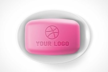 Free Soap Bar Engraved Logo Mockup