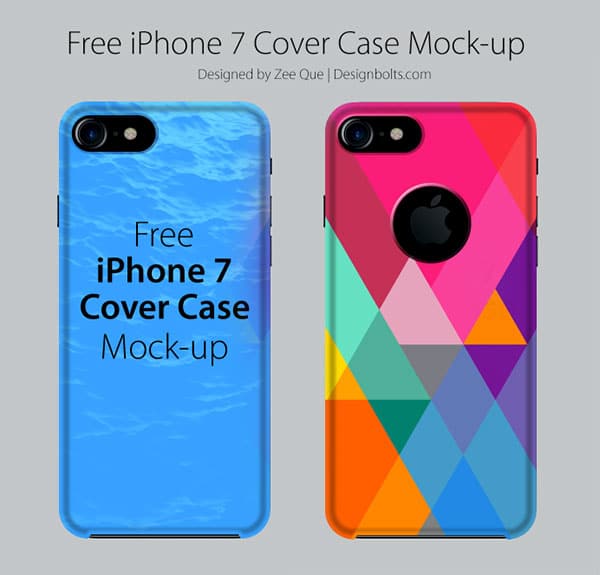 iPhone 7 Back Cover PSD Mockup Design