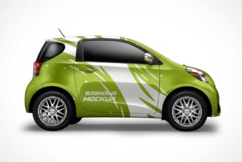 Free Electric Car Model Mockup in PSD