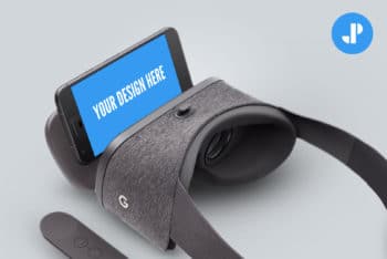 Free Google VR Device Mockup in PSD