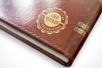 Free Vintage Leather Book Mockup