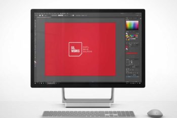 Free Microsoft Surface Studio Mockup