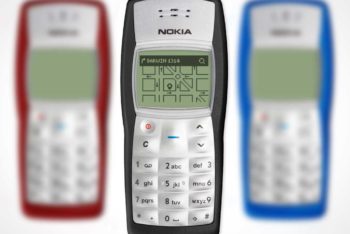 Free Nokia 1100 Phone Mockup in PSD