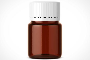 Free Customizable Pharmacy Pill Jar Mockup