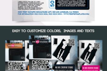 Fully Layered Design Studio Flyer PSD Mockup