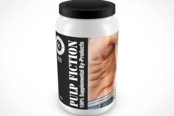 Free Protein Whey Container Mockup in PSD