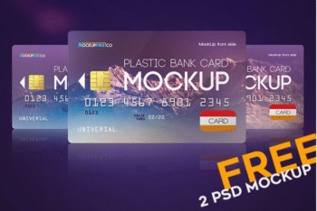 Plastic Bank Card PSD Mockup Design for Free