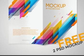 Bi-fold Brochure PSD Mockup with Easy to Edit Features