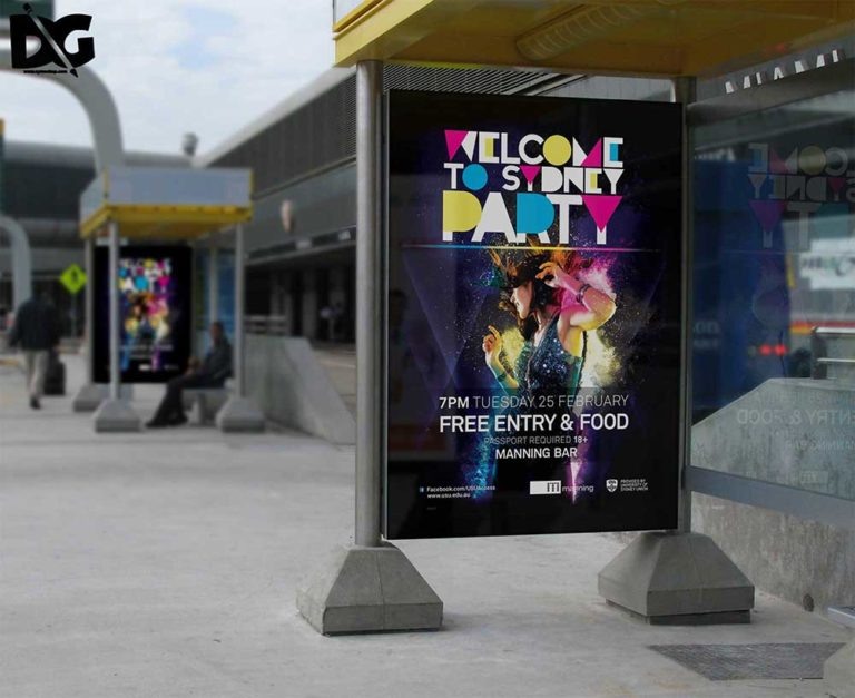 Download This Free Bus Stand Billboard Mockup in PSD - Designhooks