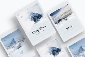 Clay iPad PSD Mockup