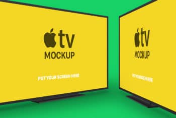 Free Apple TV Plus Accessories Mockup