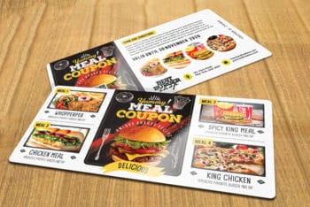 Free Food Voucher Mockup Template In PSD