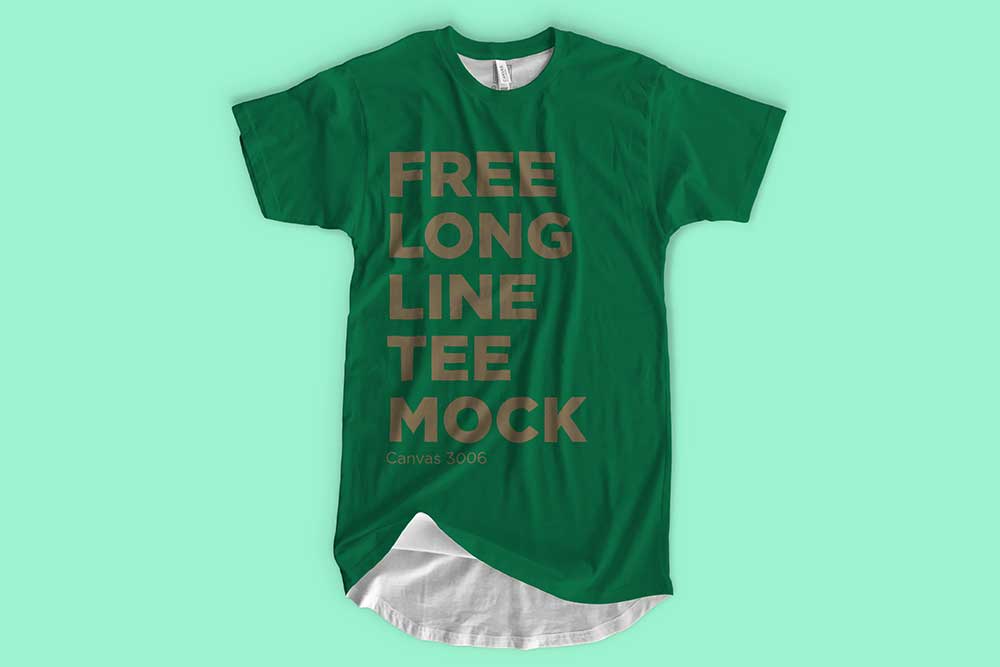 free longline shirt mockup