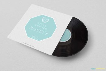 Free Vinyl Record Mockup in PSD