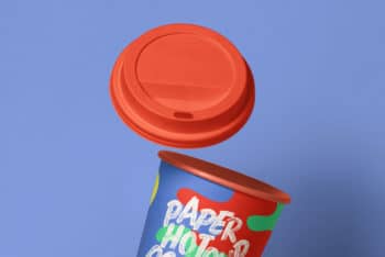 Gravity Paper Cup Mockup